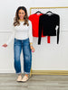 Asymmetric Raw Edge Jersey Knit Top (Reg.)- 3 Colors