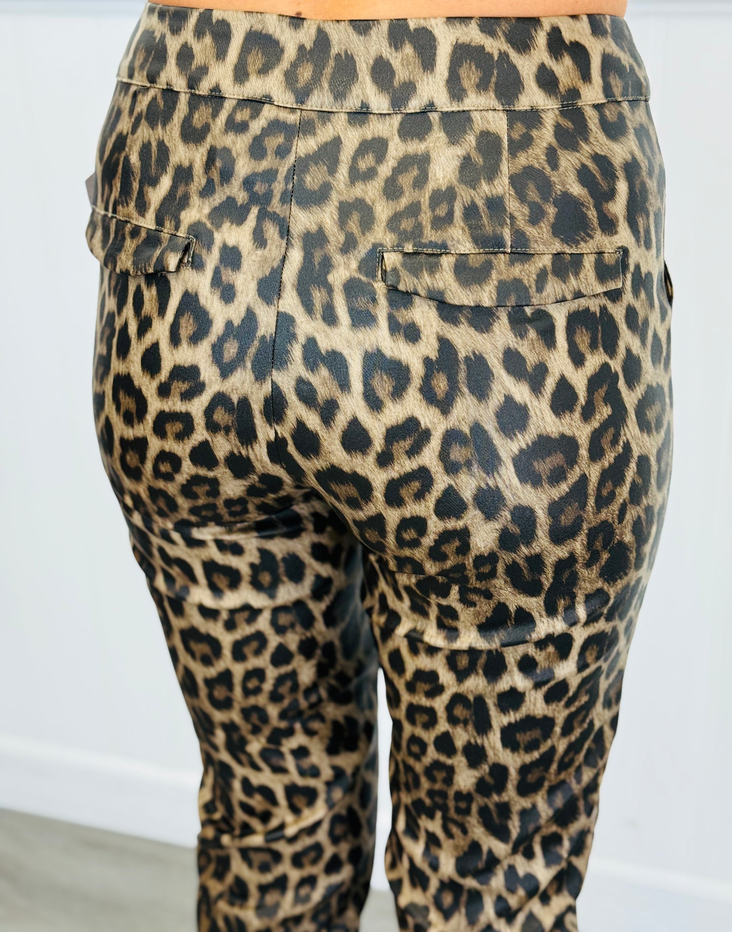 Leopard Faux Leather Pants (Reg & Plus)