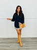 Navy Kathryn Classic Button Down Up (Reg. & Plus)