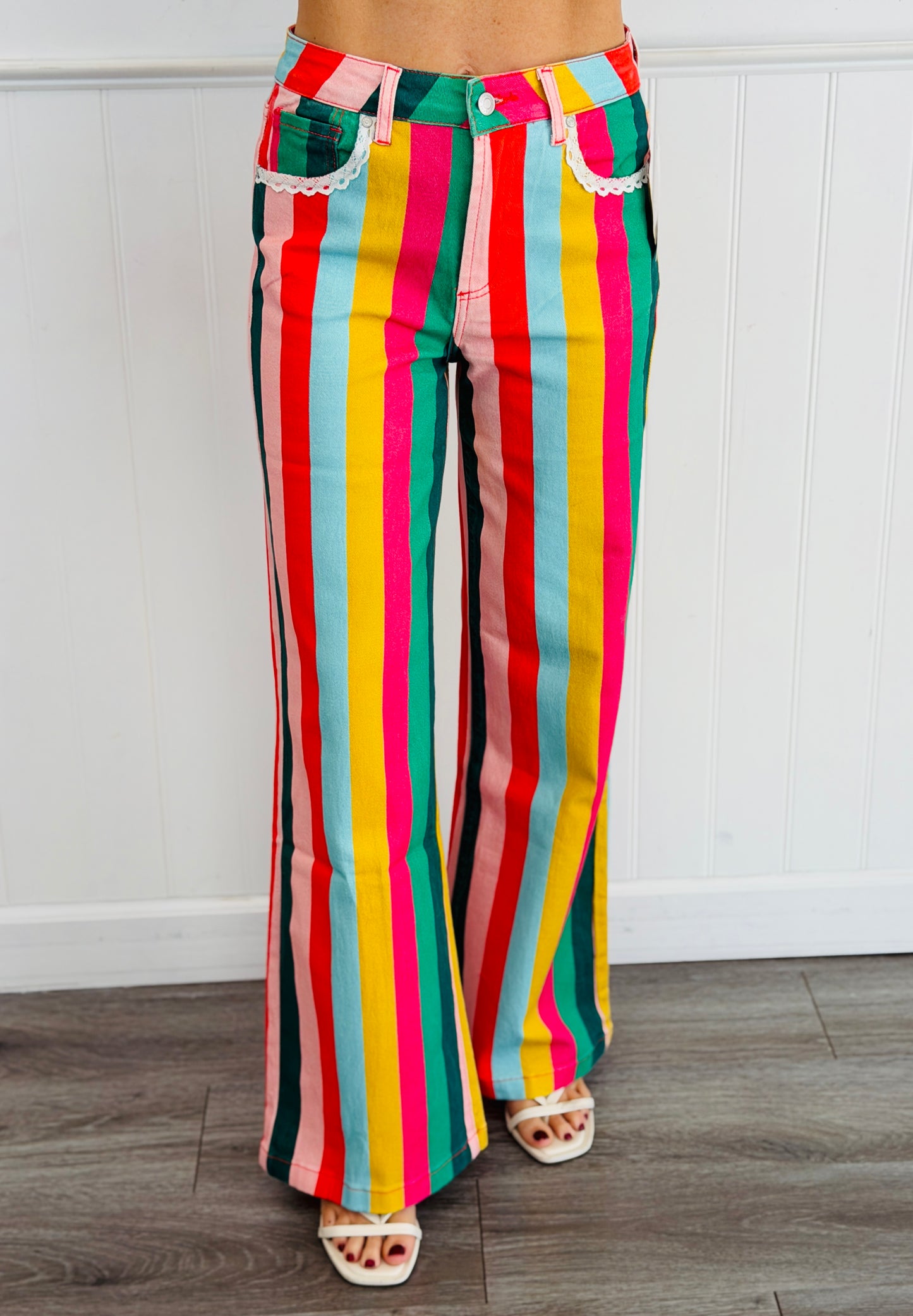 Holiday Hues Striped Denim Pants (Reg.)