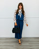 White/Black Mixed Polka Dot Print Blouse (Reg. & Plus)