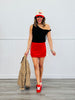 Bow Detail Track Mini Skirt (Reg.)- 6 Colors