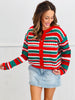 Red Multi Striped Christmas Sweater (Reg.)