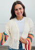 Summer Contrast Stripes Sweater Cardigan (Reg.)-2 Colors