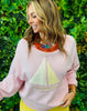 Pink Sailboat Graphic Sweater Top (Reg.)