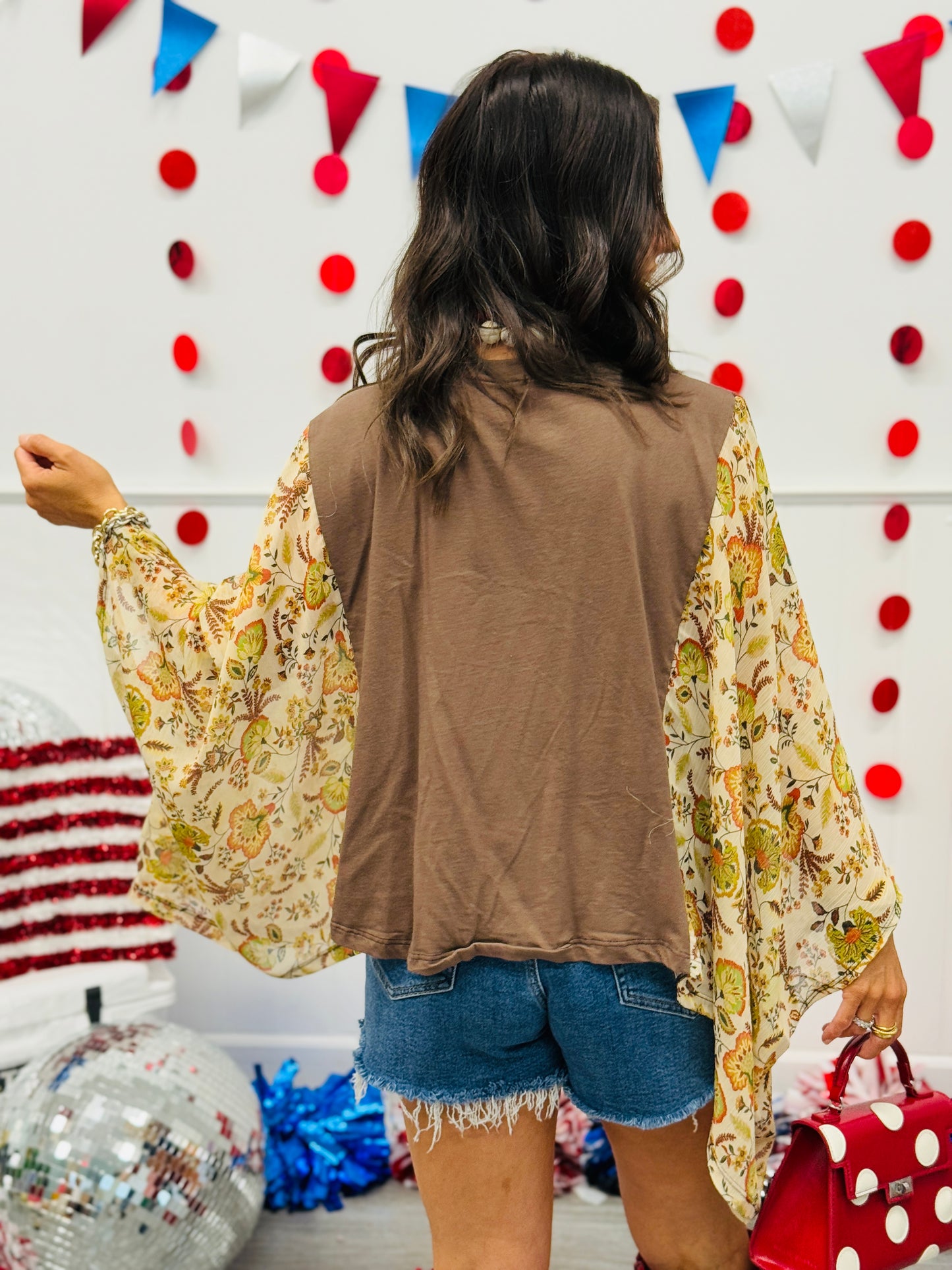 Western Floral Horse Kaftan Top (Reg.) - 2 Colors