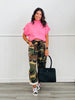 Camouflage Twill Denim Barrel  Pants (Reg.)
