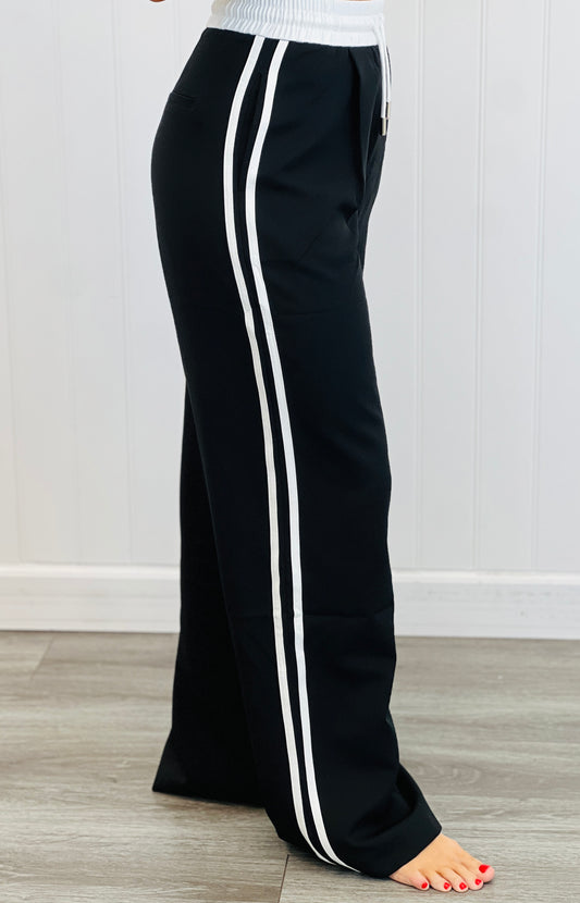 Black Side Stripe Pants (Reg.)
