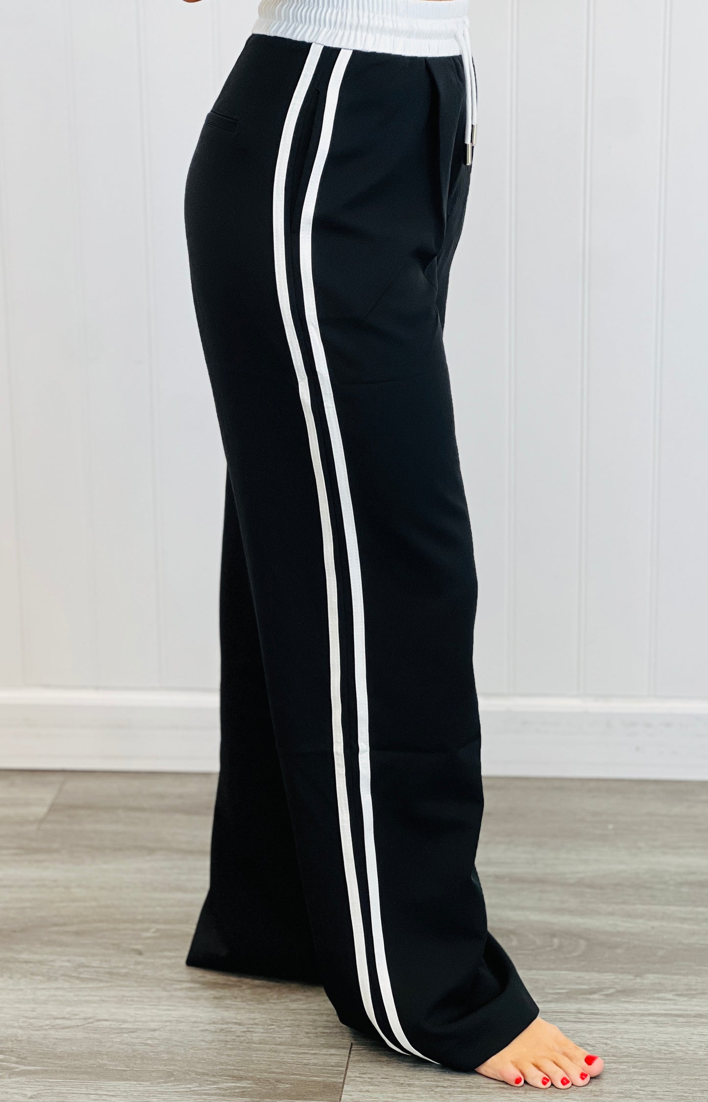 Black Side Stripe Pants (Reg.)