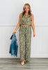 Olive Zebra Print Top & Pants Set (Reg. and Plus)