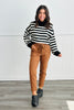 Striped Turtle Neck Sweater (Reg)-2 Colors