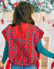 Red Plaid Quilted Vest (Reg.)
