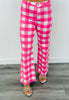 Pink Gingham Denim Pants  (Reg.)