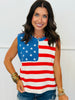 Stars & Stripes Sweater Vest Top (Reg.)