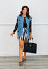 Washed Denim Scalloped & Bow Detailed Vest (Reg. and Plus)