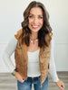 Sequin Hoodie Puffer Vest (Reg)-4 Colors