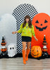 Queen Of Sparkles Lime Green Multi Skeleton Sweatshirt (Reg. and Plus)
