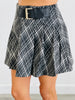 Diamond Plaid Mini Skirt (Reg. and Plus) - 2 Colors