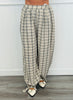 Cream Plaid Balloon Pants (Reg.)