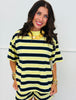Lemon Striped Boxy Top (Reg.)
