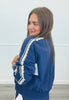Navy Side Stripe Track Jacket (Reg.)