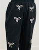 Black Rhinestone Bows Sweatshirt/Jogger Set (Reg and Plus )