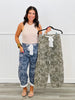 Washed Denim Paisley Printed Denim Pants (Reg. and Plus) - 2 Colors