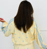 Yellow Polka Dot Side Stripe Zip Up Jacket (One Size)