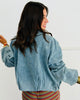 Denim Zip Up Bomber Jacket (Reg & Plus)