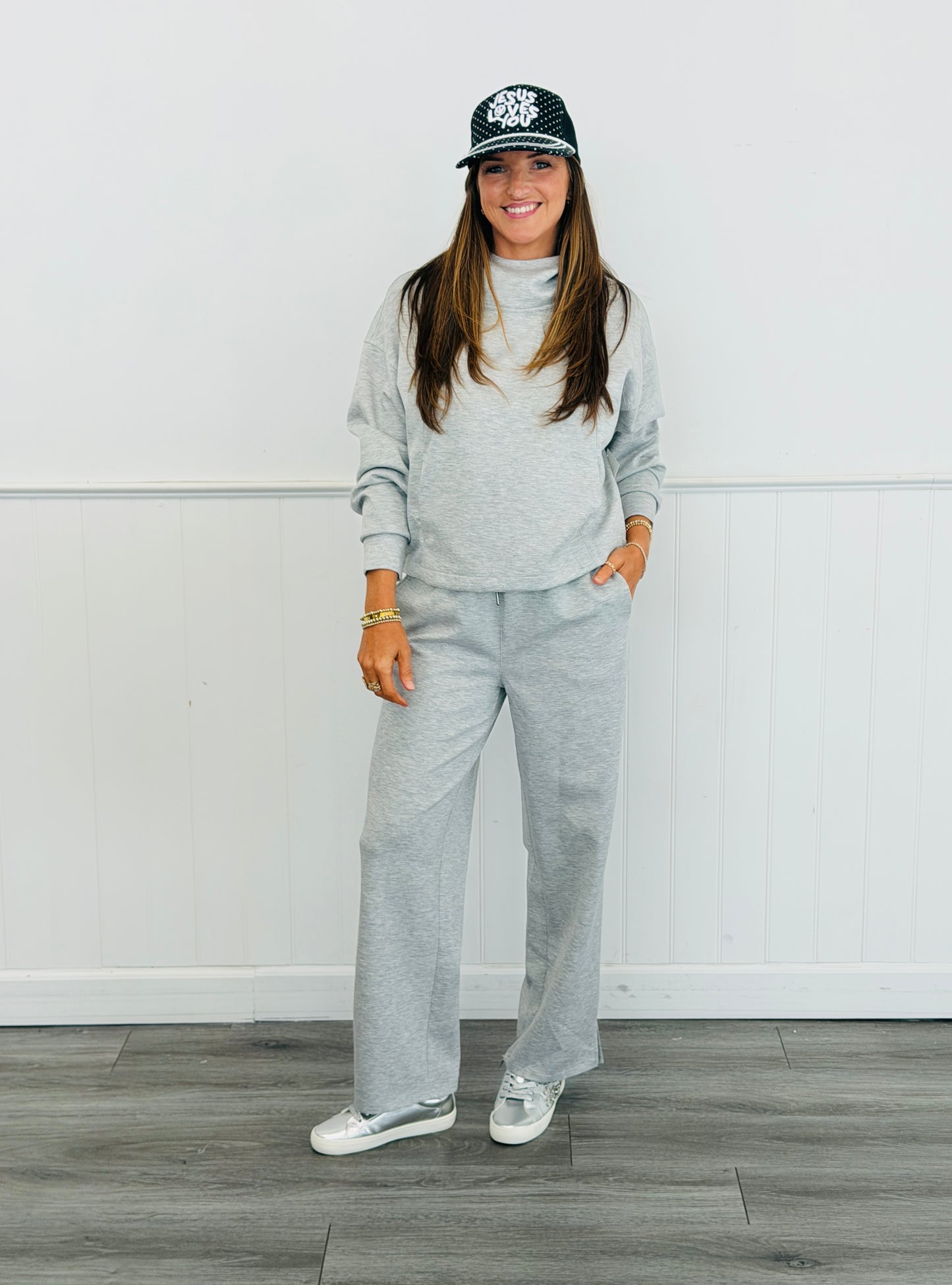 Heather Grey Drawstring Sweatpants (Reg & Plus)