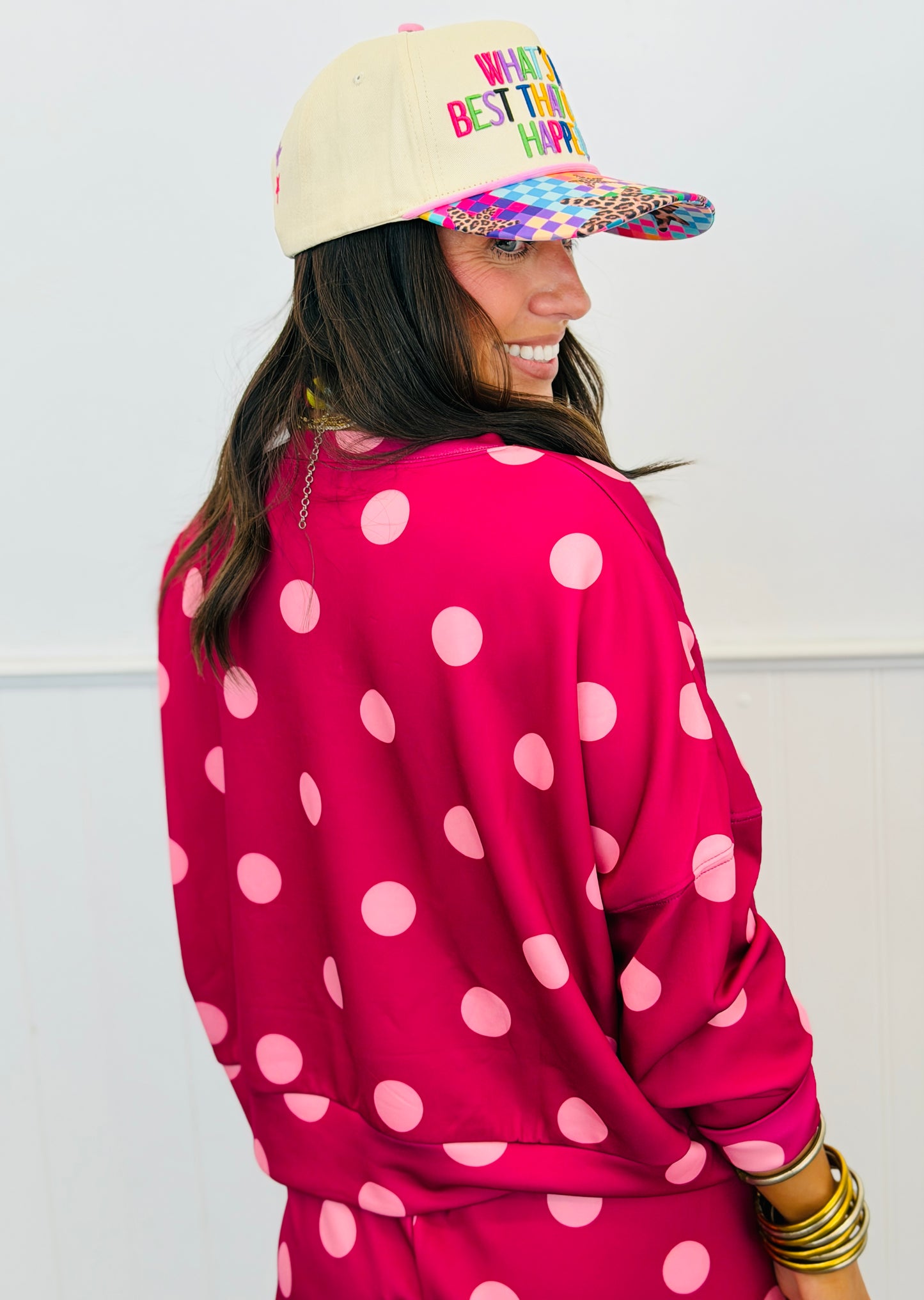 Pink Polka Dot Luna Luxe Pullover Set (Reg. and Plus)