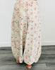 Cloud Cream Rose Print Balloon Pants (Reg & Plus)