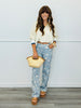 Dusty Blue Sailboat Print Pants (Reg.)