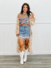 Pearl Embellished Denim Fringe Skirt (Reg.)