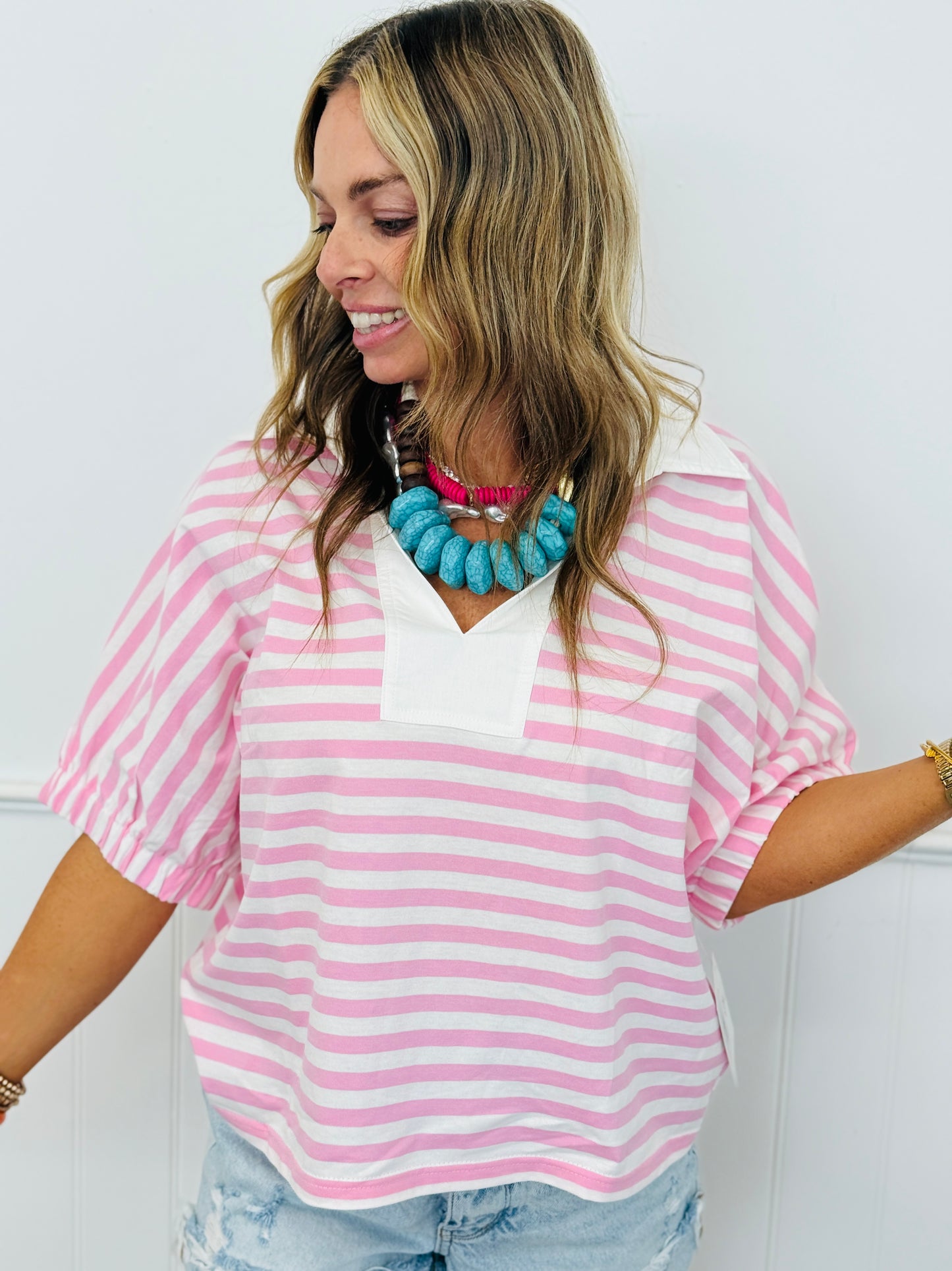 Simply Striped Pullover Top (Reg & Plus)-2 Colors