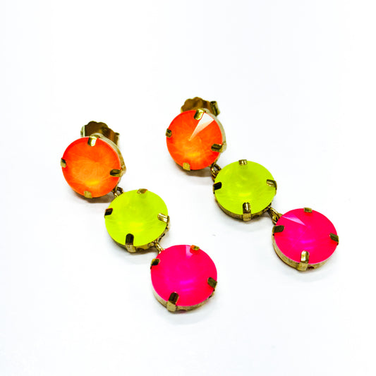 TOVA - The Dionne Earrings - Neon
