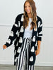 Reversible Black Ghost Cloud Cardigan (One Size & Plus)