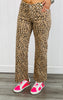 Risen Live Out Loud Leopard Ankle Jeans (Reg & Plus)