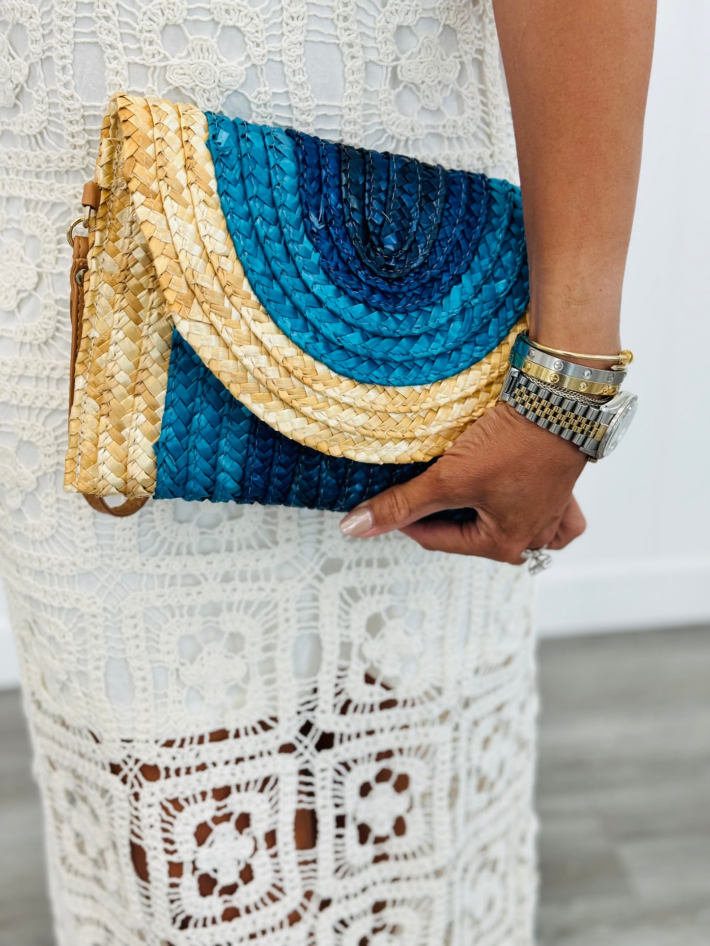 Woven Straw Envelope Bag-3 Colors