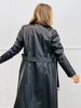 Faux Leather Trench Coat (Reg.)-2 Colors