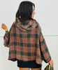 POL Choco Multi Plaid Love Hooded Top (Reg.)