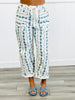 Ivory/Blue Floral Print Corduroy Pants (Reg.)