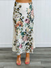 Beige Leopard Floral Satin Midi Skirt (Reg. and Plus)