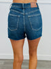 Judy Blue Looking Up Criss-Cross Shorts (Reg. and Plus)