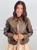 Edgy Brown Faux Leather Crop Jacket (Reg.)