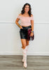 Faux Leather Mini Skirt (Reg.)
