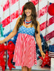 Stars & Stripes Strappy Mini Dress (Reg.)