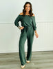 Off Shoulder Lounge Jumpsuit (Reg & Plus)-2 Colors