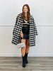Black/White Tweed Double Button Coat (Reg. and Plus)