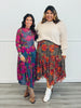 Floral Print Ballerina Midi Skirt (Reg.)-2 Colors